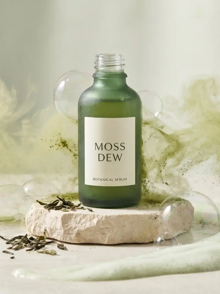 Create one polished, source-grounded creative image. Create a serene studio advertisement for an inv