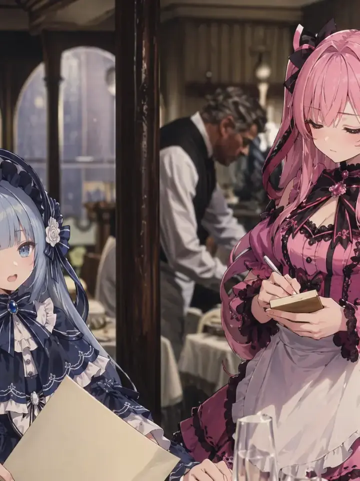 Replace the characters from image 2 and image 3 completely into the scene of image 1, strictly maint
