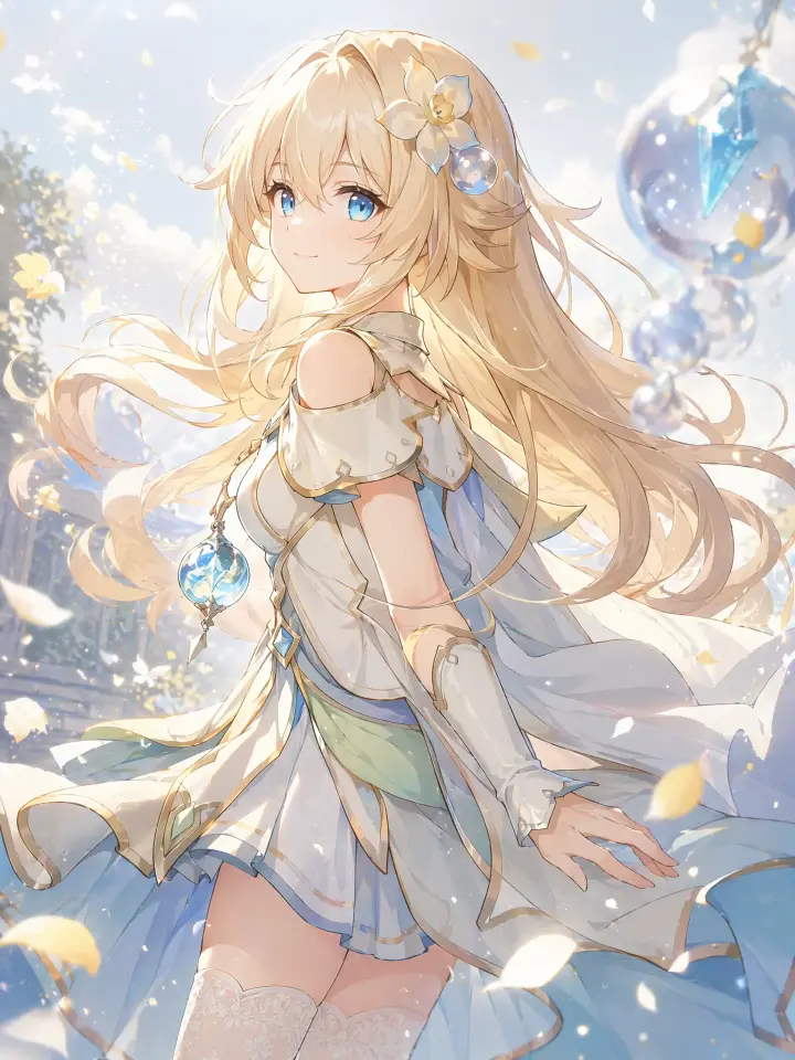 Extract character, anime CG, with a slight hand-drawn style. 
 Capture the moment the character look