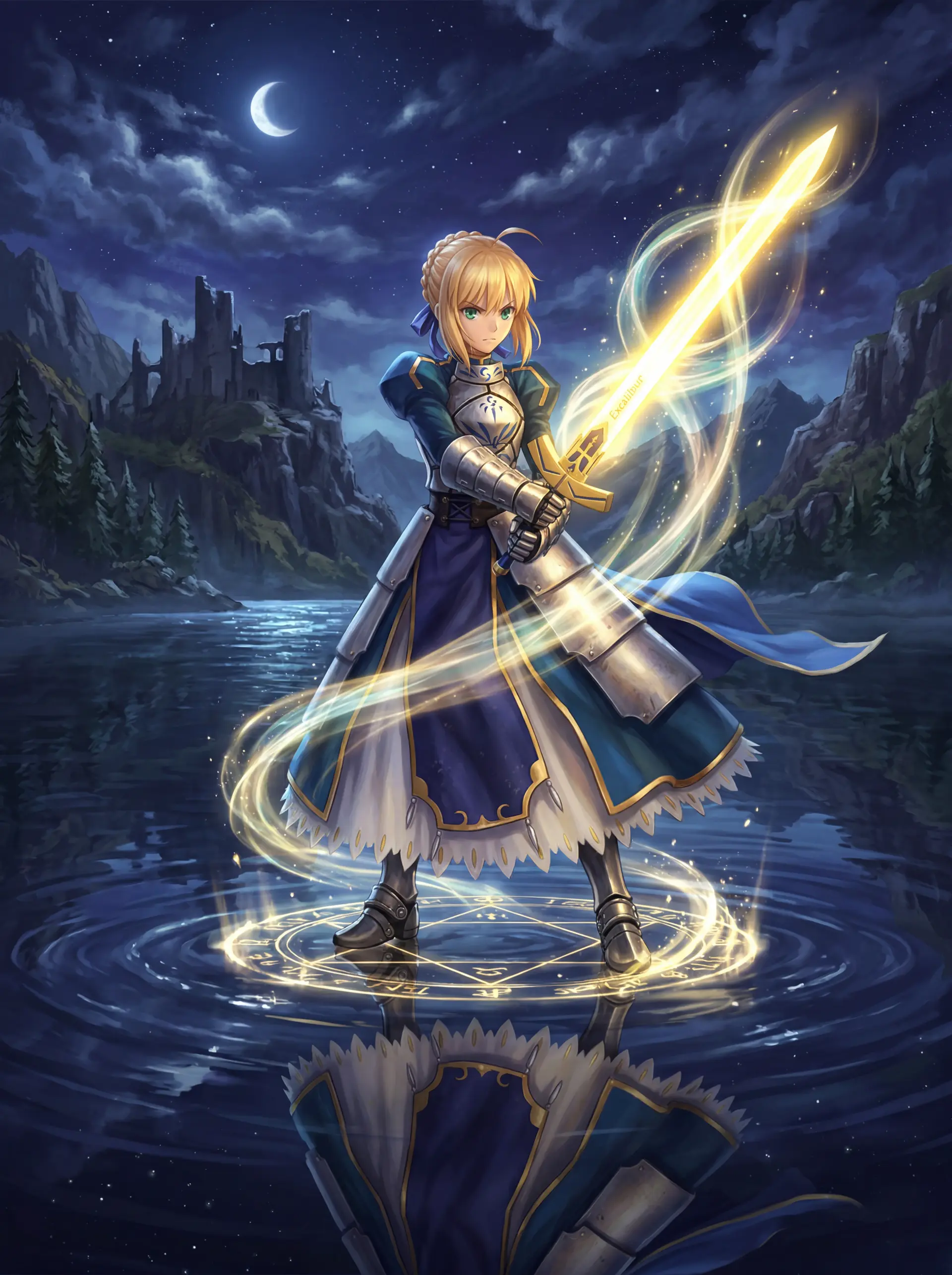 [Epic Fantasy Illustration] Artoria Pendragon (Saber) standi
