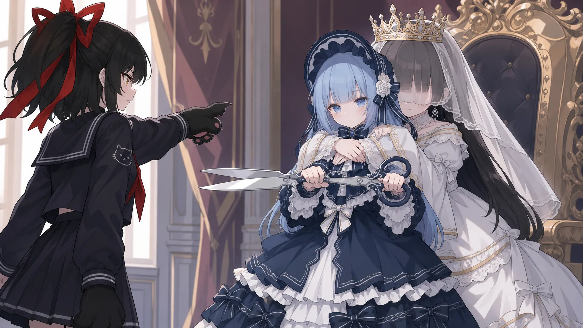 {
"画面基础设定": {
"画风": "经典魔法少女赛璐璐手绘风格，平涂上色，干净利落手绘线条，无厚涂、无写实3D质感