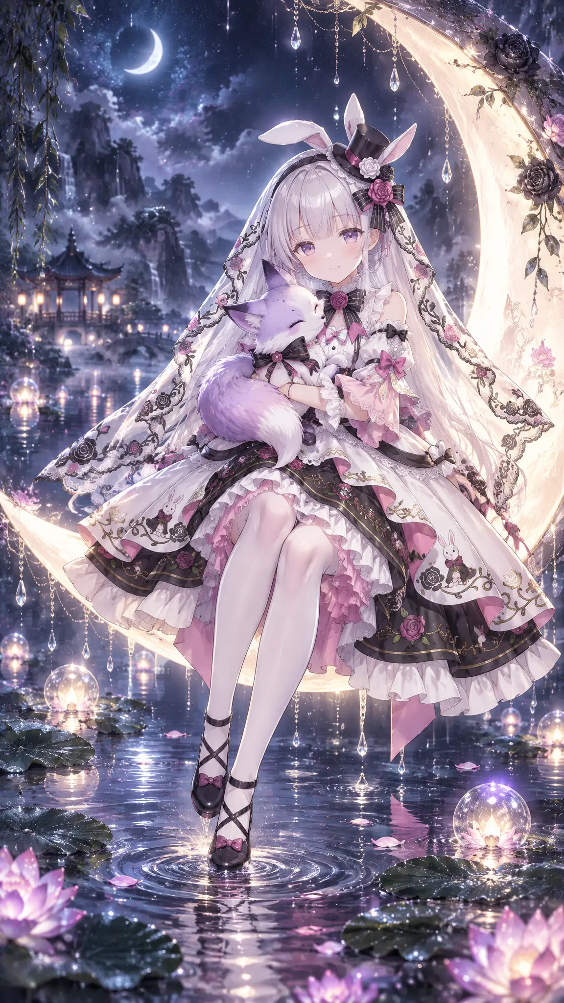 masterpiece, best quality, ultra-detailed, solo, silver hair