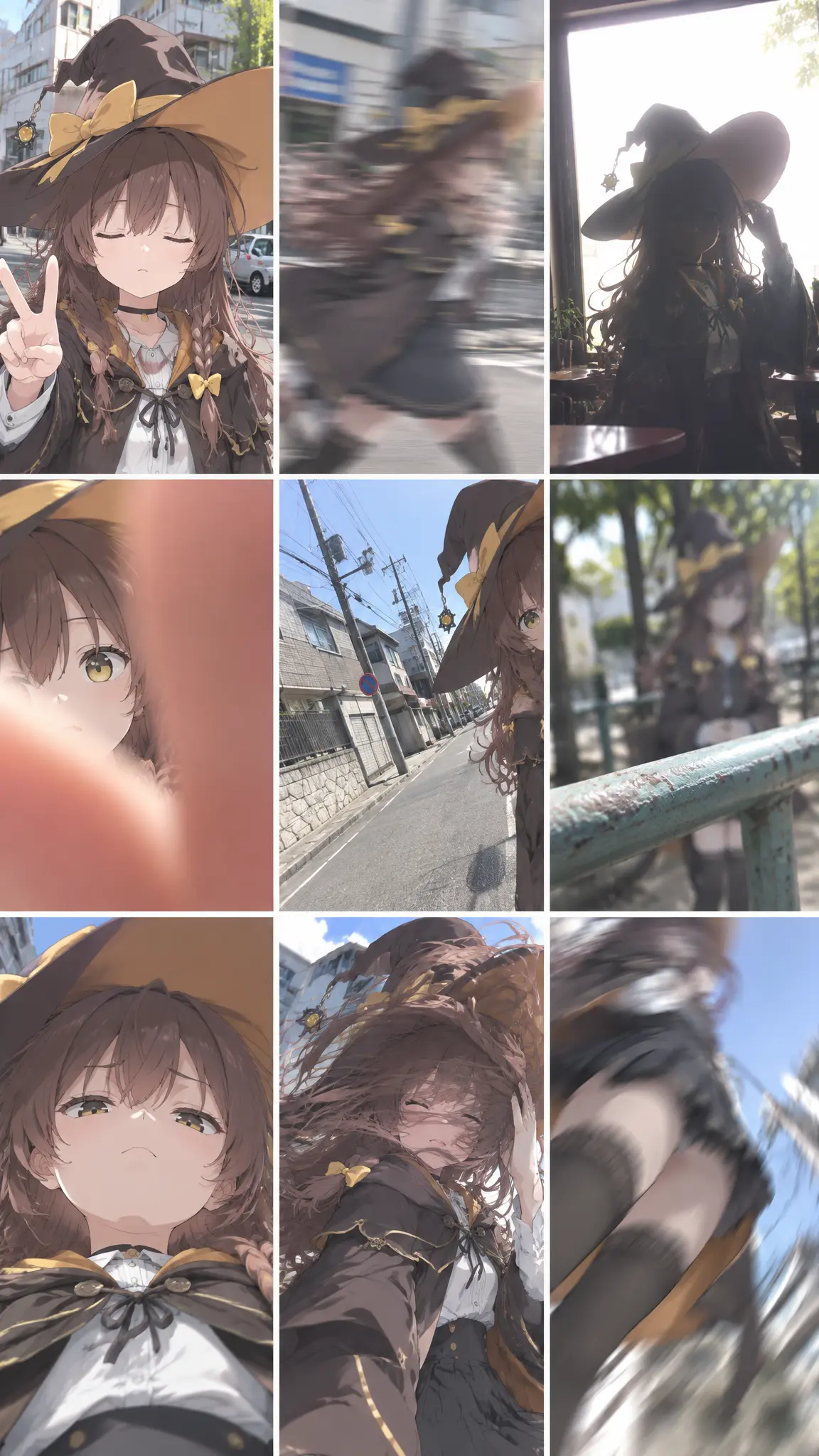 以参考图中的动漫少女为原型，一张二次元氛围感CG，角色保留参考图中的核心外观标识。修改角色的动作使其与画面相符合。

【