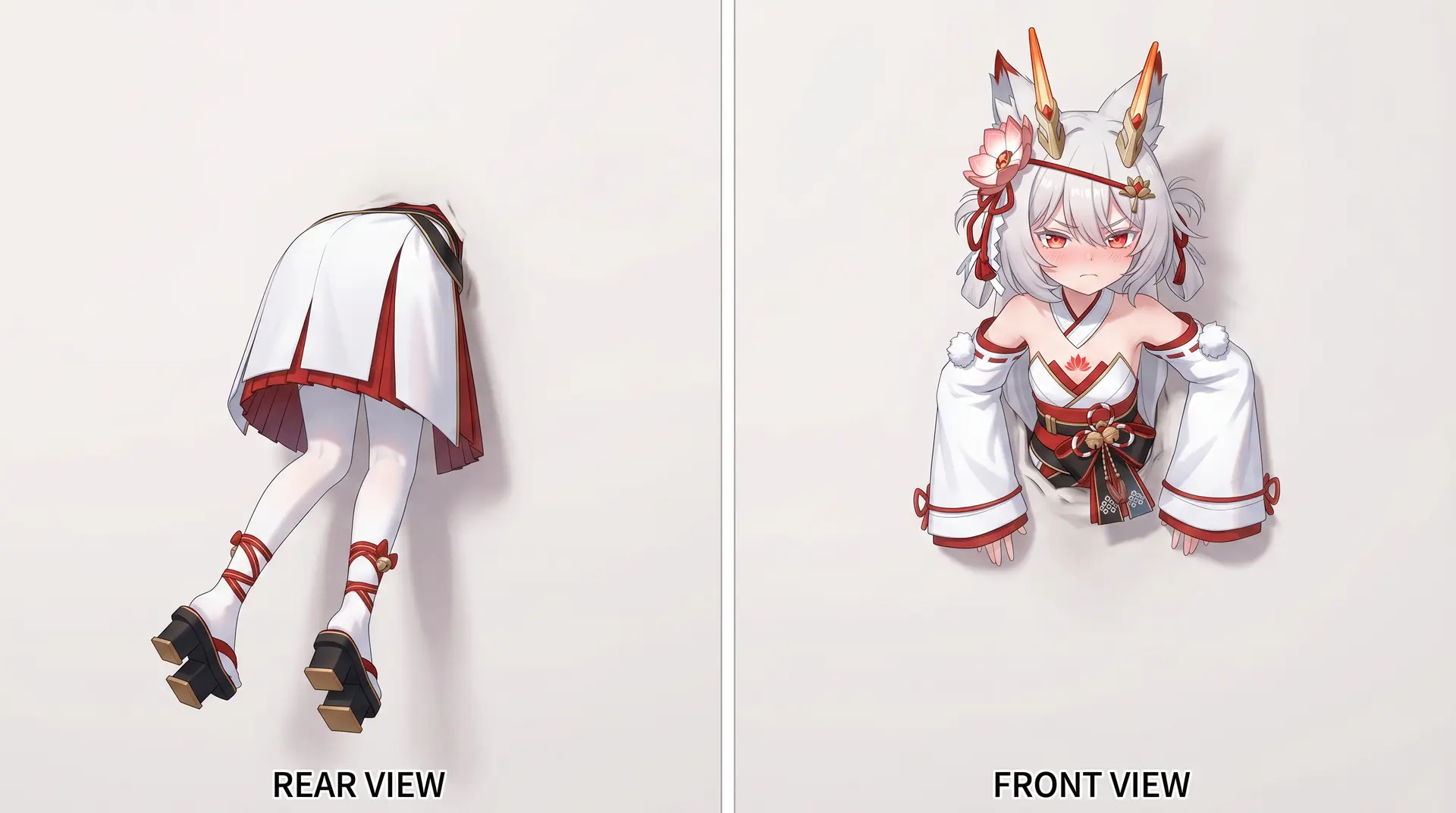 Create a single 16:9 anime-style illustration containing two
