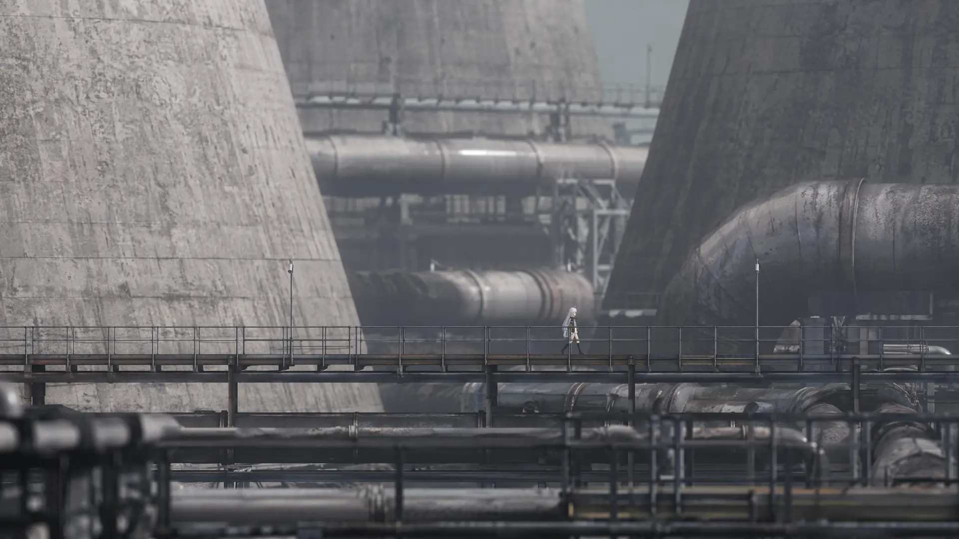 Depth of field, eye-level photography, megastructure art, lo